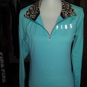 PINK szXS quarter zip, EUC